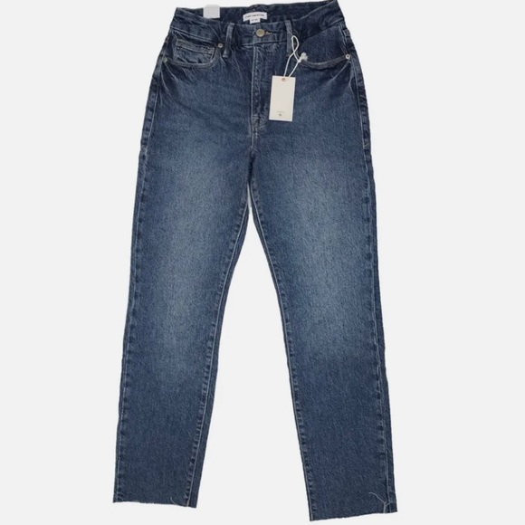 Good American Good Crop Raw Hem Slim jean - Picture 1 of 3